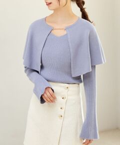 MAJESTIC LEGON / マジェスティックレゴン ニット・セーター | チェーン付きケープセットニット