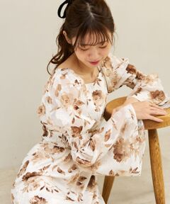 MAJESTIC LEGON / マジェスティックレゴン ロング・マキシ丈ワンピース | ウエストシャーリングワンピ