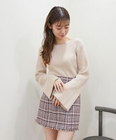 MAJESTIC LEGON / マジェスティックレゴン ニット・セーター | キラキラシャギーフレアスリーブニット