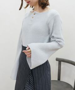 MAJESTIC LEGON / マジェスティックレゴン ニット・セーター | キラキラシャギーフレアスリーブニット