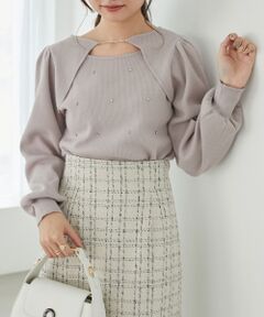 MAJESTIC LEGON / マジェスティックレゴン ニット・セーター | キラキラビジューチェーンニット