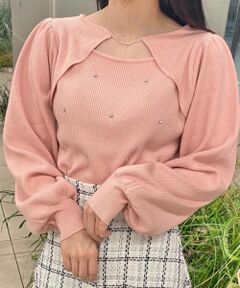 MAJESTIC LEGON / マジェスティックレゴン ニット・セーター | キラキラビジューチェーンニット