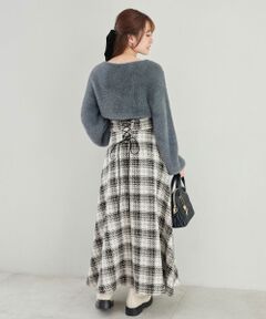 MAJESTIC LEGON / マジェスティックレゴン ロング・マキシ丈スカート | バックレースアップハイウエストスカート