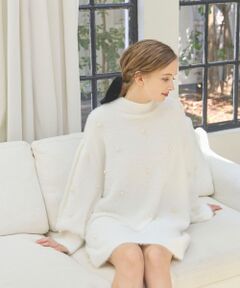 MAJESTIC LEGON / マジェスティックレゴン ミニ丈・ひざ丈ワンピース | パールシャギーミニワンピース