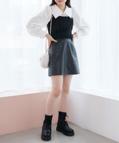 MAJESTIC LEGON / マジェスティックレゴン キャミソール・チューブトップ | ショルダービーズビスチェ