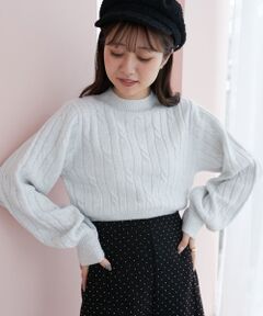 MAJESTIC LEGON / マジェスティックレゴン ニット・セーター | キラキラスパンコールケーブルニット