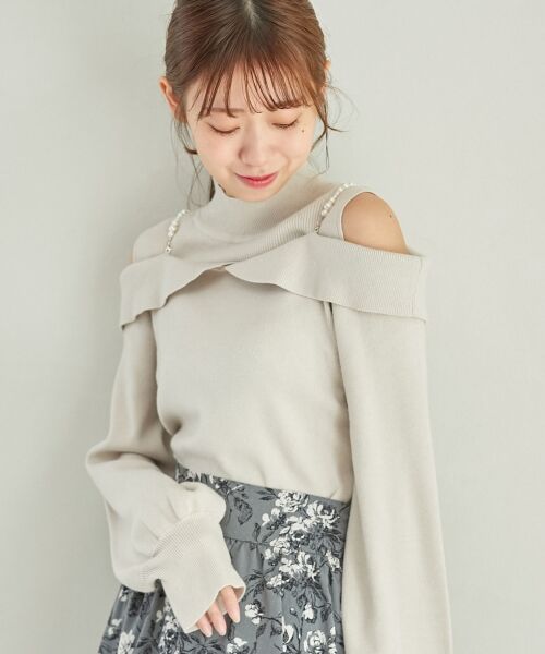 MAJESTIC LEGON / マジェスティックレゴン ニット・セーター | 2wayパールチェーン肩開きニット | 詳細23