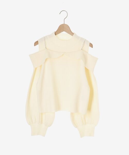 MAJESTIC LEGON / マジェスティックレゴン ニット・セーター | 2wayパールチェーン肩開きニット | 詳細26