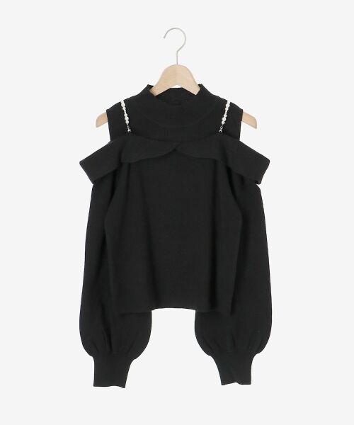 MAJESTIC LEGON / マジェスティックレゴン ニット・セーター | 2wayパールチェーン肩開きニット | 詳細28