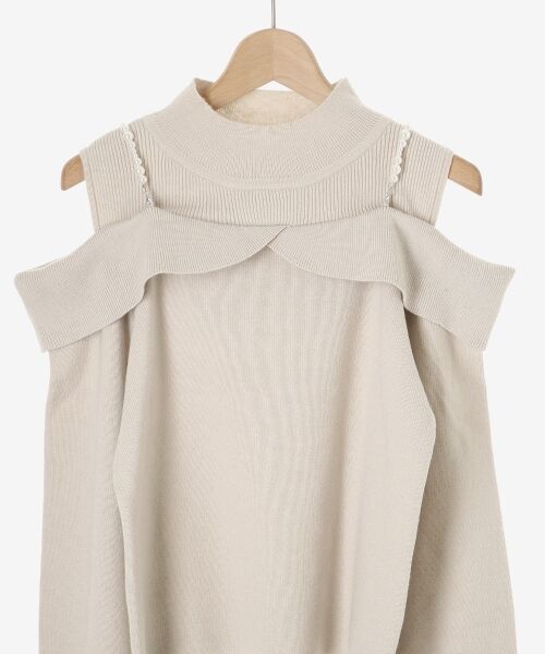 MAJESTIC LEGON / マジェスティックレゴン ニット・セーター | 2wayパールチェーン肩開きニット | 詳細30