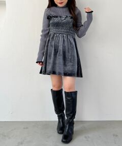 MAJESTIC LEGON / マジェスティックレゴン キャミソール・チューブトップ | 肩リボンきらめきビスチェ