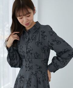 MAJESTIC LEGON / マジェスティックレゴン ロング・マキシ丈ワンピース | フロッキーフラワーワンピース