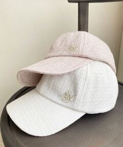 ツイードロゴ刺繍CAP