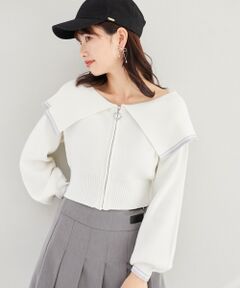 MAJESTIC LEGON / マジェスティックレゴン ニット・セーター | ビッグカラーフロントジップニット