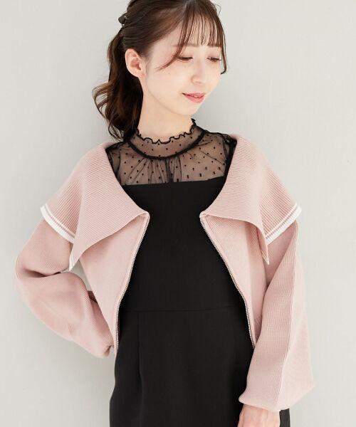 MAJESTIC LEGON / マジェスティックレゴン ニット・セーター | ビッグカラーフロントジップニット | 詳細21