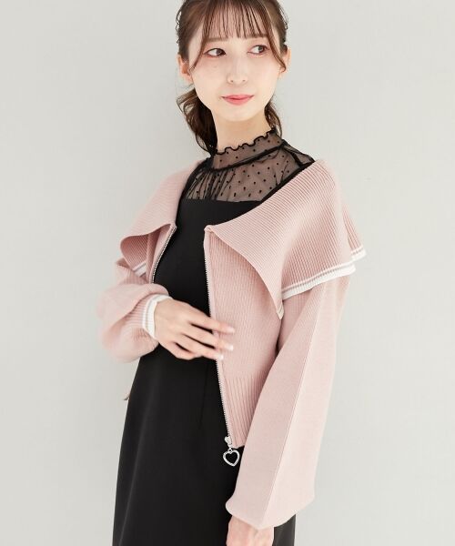 MAJESTIC LEGON / マジェスティックレゴン ニット・セーター | ビッグカラーフロントジップニット | 詳細22