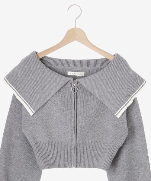 MAJESTIC LEGON / マジェスティックレゴン ニット・セーター | ビッグカラーフロントジップニット | 詳細29