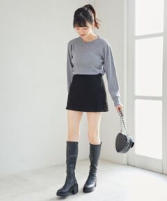 MAJESTIC LEGON / マジェスティックレゴン ニット・セーター | 2way襟付きビジューリブニット