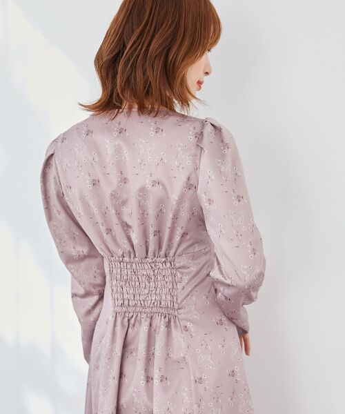 MAJESTIC LEGON / マジェスティックレゴン ロング・マキシ丈ワンピース | パウダーサテンフラワーワンピース | 詳細23
