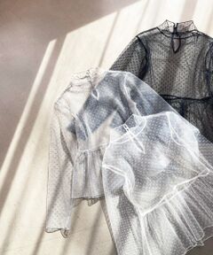 MAJESTIC LEGON / マジェスティックレゴン カットソー | エアリードットペプラムトップス