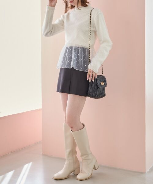 MAJESTIC LEGON / マジェスティックレゴン カットソー | エアリードットペプラムトップス | 詳細2