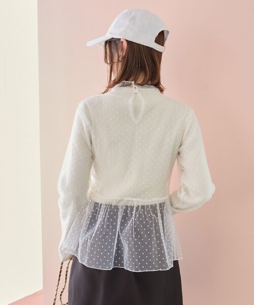 MAJESTIC LEGON / マジェスティックレゴン カットソー | エアリードットペプラムトップス | 詳細8