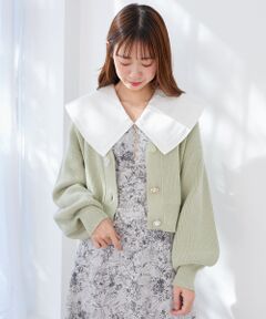 MAJESTIC LEGON / マジェスティックレゴン カーディガン・ボレロ | フラワービジューボタンカーディガン