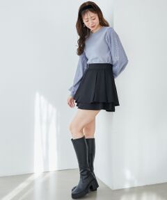 MAJESTIC LEGON / マジェスティックレゴン ニット・セーター | パールチュールスリーブニット