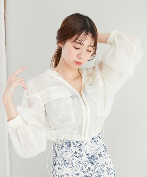 MAJESTIC LEGON / マジェスティックレゴン シャツ・ブラウス | シアーフードブルゾン | 詳細24