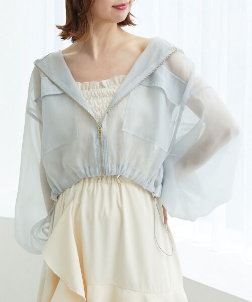 MAJESTIC LEGON / マジェスティックレゴン シャツ・ブラウス | シアーフードブルゾン | 詳細7