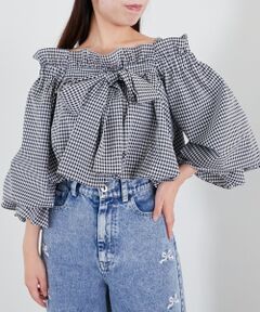 MAJESTIC LEGON / マジェスティックレゴン シャツ・ブラウス | ビッグリボンバルーンブラウス