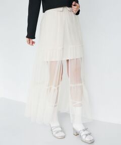 MAJESTIC LEGON / マジェスティックレゴン ミニ・ひざ丈スカート | チュールレイヤードミニスカート