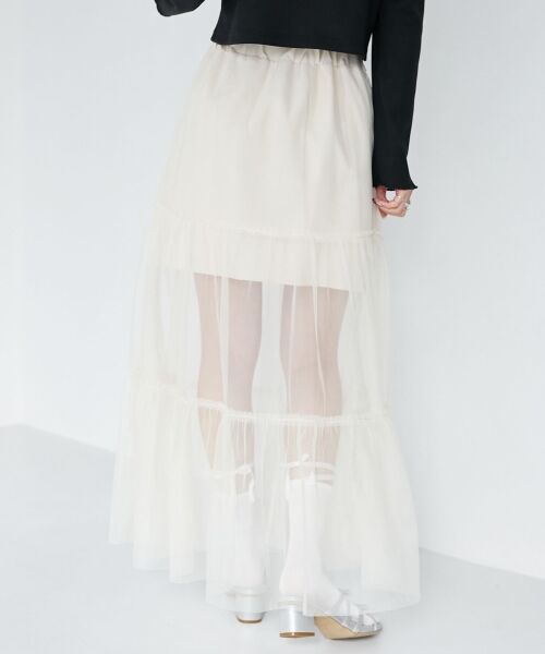 MAJESTIC LEGON / マジェスティックレゴン ミニ・ひざ丈スカート | チュールレイヤードミニスカート | 詳細8
