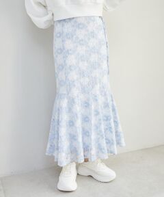 MAJESTIC LEGON / マジェスティックレゴン ロング・マキシ丈スカート | サイドリボンレーススカート