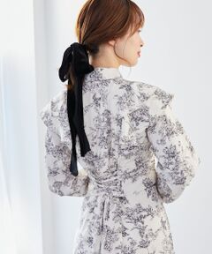 MAJESTIC LEGON / マジェスティックレゴン ロング・マキシ丈ワンピース | バックレースアップ花柄ワンピース