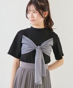 MAJESTIC LEGON / マジェスティックレゴン カットソー | フロントリボンリブトップス