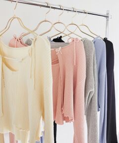 MAJESTIC LEGON / マジェスティックレゴン カーディガン・ボレロ | キャミセットパールリボンカーデ