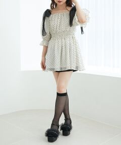 MAJESTIC LEGON / マジェスティックレゴン シャツ・ブラウス | ショルダーリボンチュニック