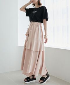 MAJESTIC LEGON / マジェスティックレゴン ロング・マキシ丈スカート | ラインティアードスカート