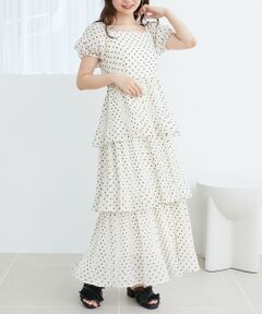 MAJESTIC LEGON / マジェスティックレゴン ミニ丈・ひざ丈ワンピース | プリーツティアードワンピース