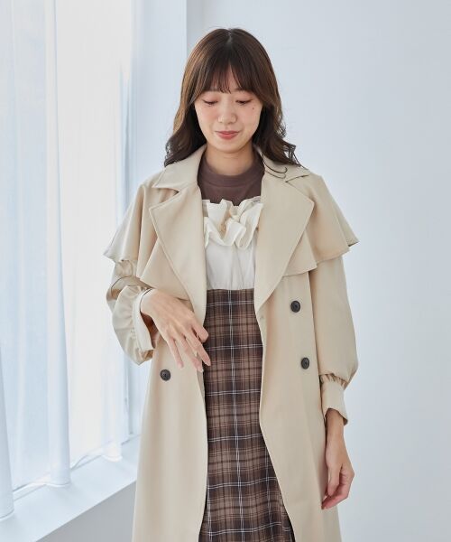 セール】 ∞ケープロングトレンチコート （トレンチコート）｜MAJESTIC