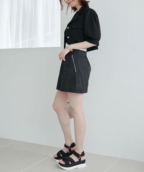 MAJESTIC LEGON / マジェスティックレゴン ミニ・ひざ丈スカート | ウエストロゴカーゴミニスカパン | 詳細10