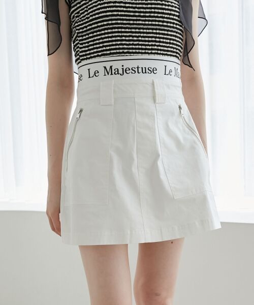 MAJESTIC LEGON / マジェスティックレゴン ミニ・ひざ丈スカート | ウエストロゴカーゴミニスカパン | 詳細5