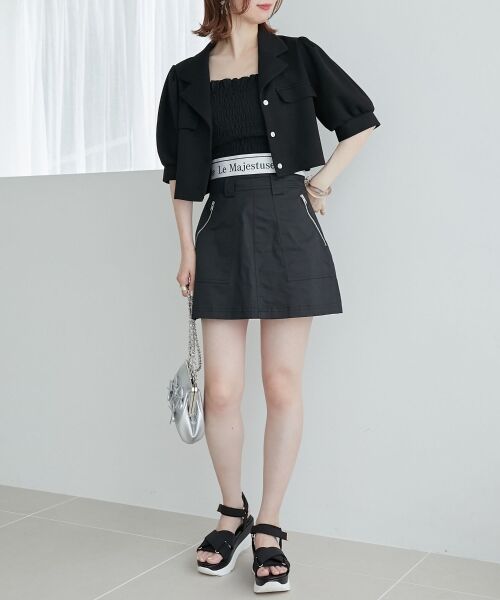 MAJESTIC LEGON / マジェスティックレゴン ミニ・ひざ丈スカート | ウエストロゴカーゴミニスカパン | 詳細8