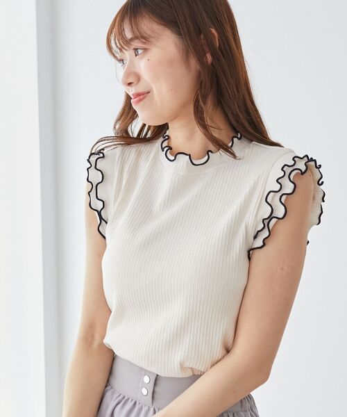 MAJESTIC LEGON / マジェスティックレゴン カットソー | ノースリフリルメロウリブトップス | 詳細11