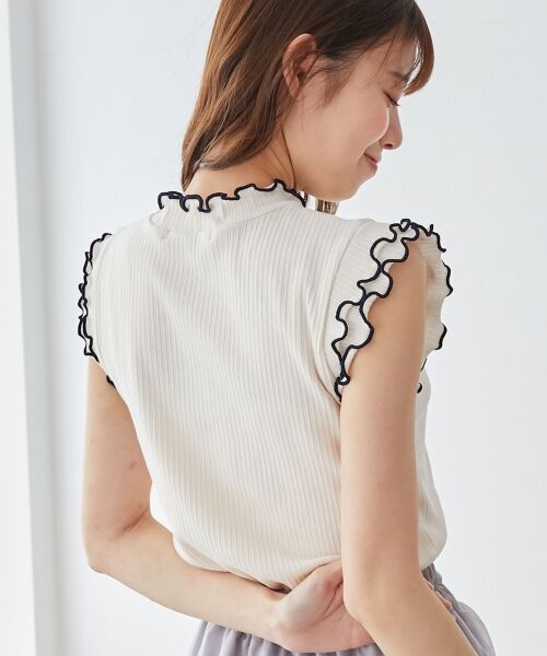 MAJESTIC LEGON / マジェスティックレゴン カットソー | ノースリフリルメロウリブトップス | 詳細13