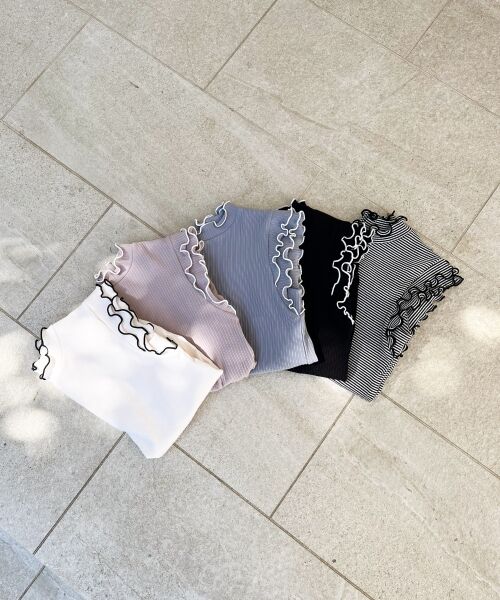 MAJESTIC LEGON / マジェスティックレゴン カットソー | ノースリフリルメロウリブトップス | 詳細2