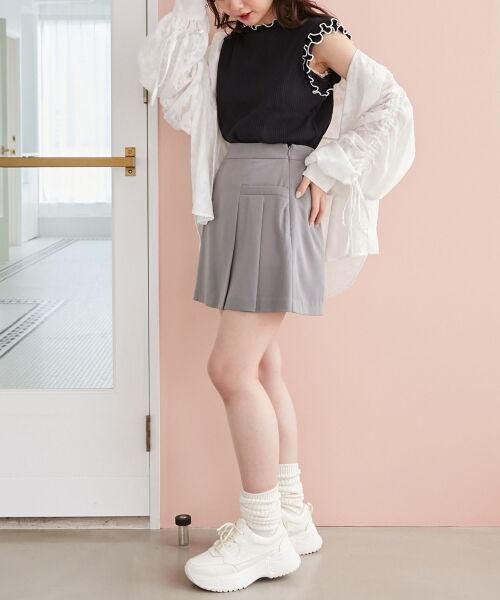 MAJESTIC LEGON / マジェスティックレゴン カットソー | ノースリフリルメロウリブトップス | 詳細20