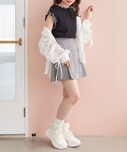 MAJESTIC LEGON / マジェスティックレゴン カットソー | ノースリフリルメロウリブトップス | 詳細21