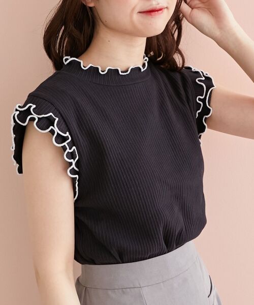 MAJESTIC LEGON / マジェスティックレゴン カットソー | ノースリフリルメロウリブトップス | 詳細25